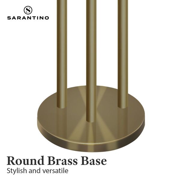 Sarantino Brass Floor Lamp with Three Metal Shades