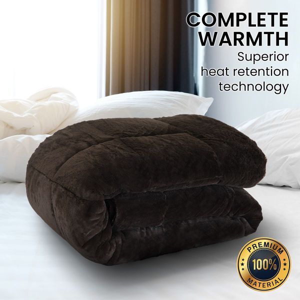 Laura Hill Faux Mink Comforter Quilt Doona Duvet 500GSM - King