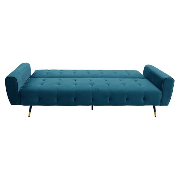 Sarantino Ava Tufted Velvet Sofa Bed  -Green