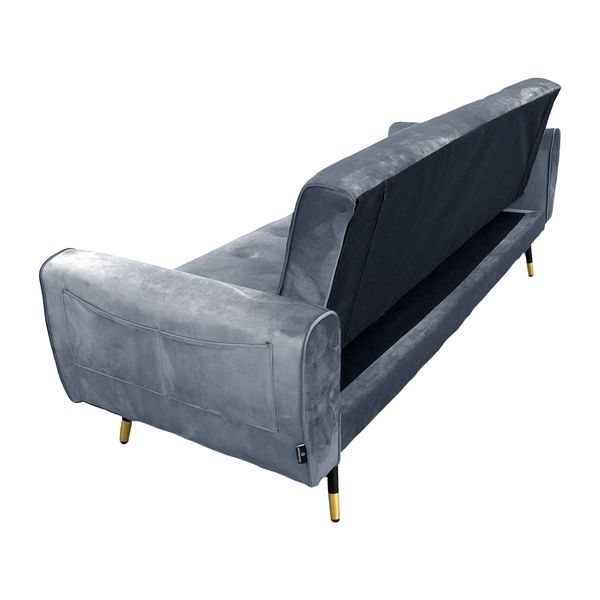 Sarantino Ava Tufted Velvet Sofa Bed  - Light Grey