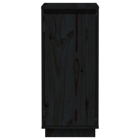 Sideboards 2 pcs Black 31.5x34x75 cm Solid Wood Pine