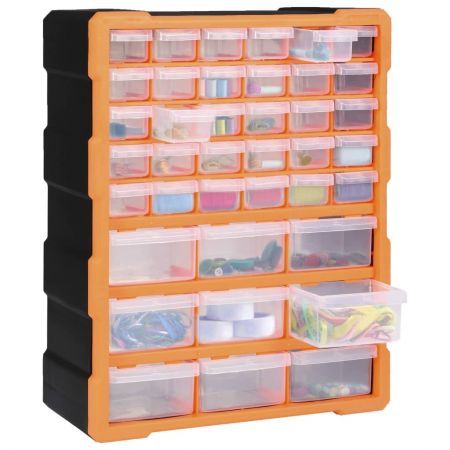 Multi-drawer Organiser with 39 Drawers 38x16x47 cm