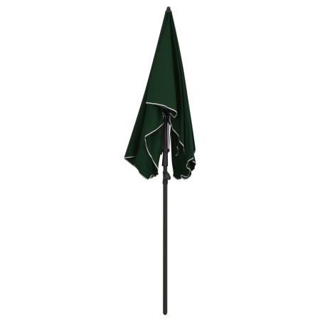 Garden Parasol with Pole 200x130 cm Green