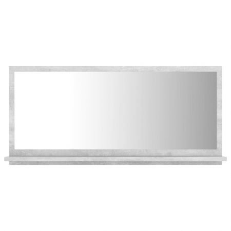 Bathroom Mirror Concrete Grey 80x10.5x37 cm Engineered Wood