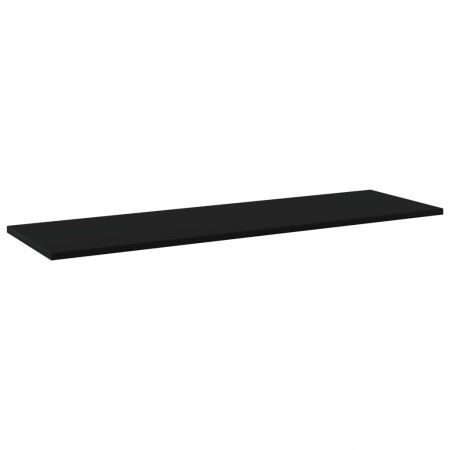 Bookshelf Boards 4 pcs Black 100x30x1.5 cm Engineered Wood