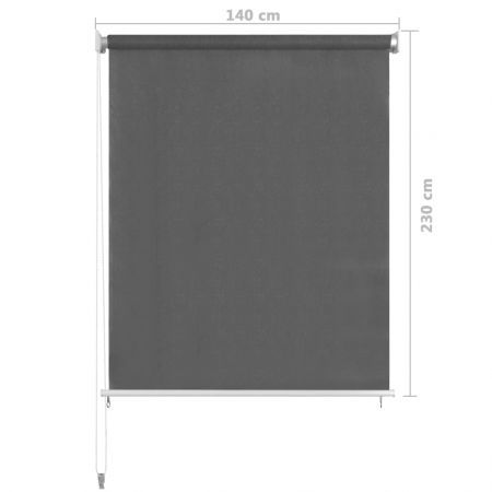 Outdoor Roller Blind 140x230 cm Anthracite