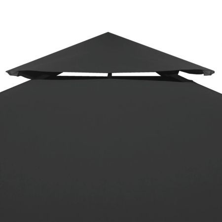 2-Tier Gazebo Top Cover 310 g/m² 4x3 m Anthracite