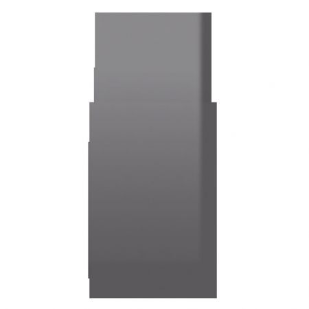 Side Cabinet High Gloss Grey 60x26x60 cm Engineered Wood