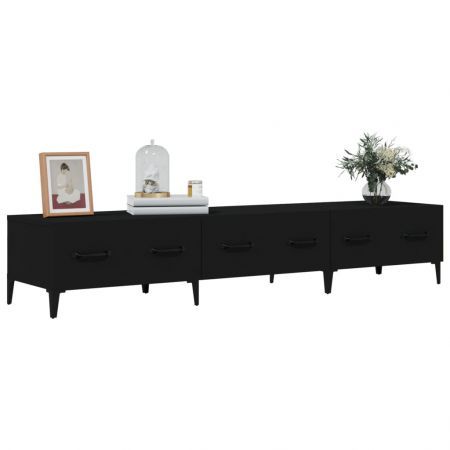 TV Cabinet Black 150x34.5x30 cm Engineered Wood