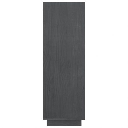 Book Cabinet/Room Divider Grey 80x35x103 cm Solid Pinewood