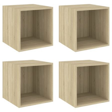 Wall Cabinets 4 pcs Sonoma Oak 37x37x37 cm Engineered Wood