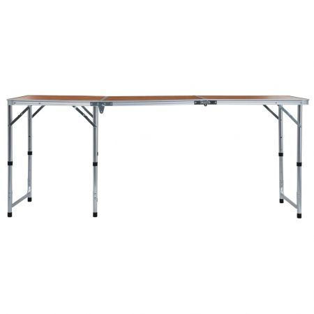 Foldable Camping Table Aluminium 180x60 cm