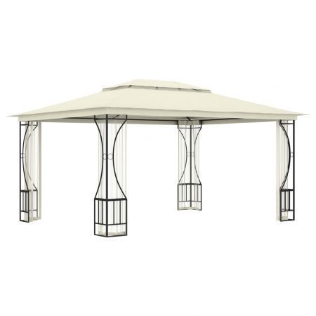 Gazebo with Nets 300x400x265 cm Cream