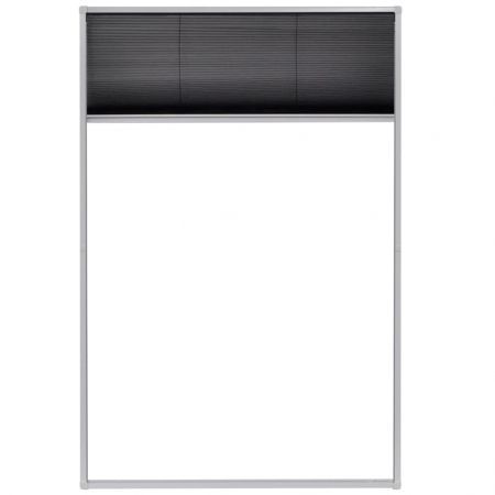 Plisse Insect Screen for Windows Aluminium 80x120 cm