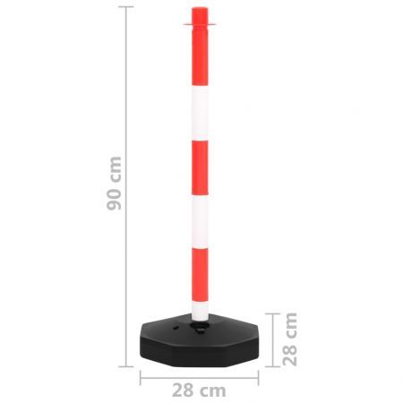 Chain Post Set with 10 m Plastic Chain