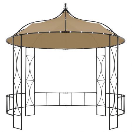 Gazebo 300x290 cm Taupe Round