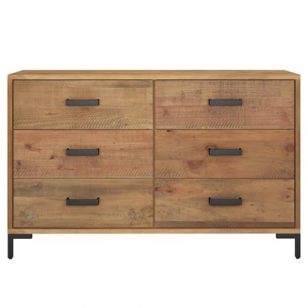 Sideboard Brown 110x35x70 cm Solid Pinewood