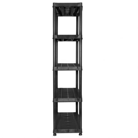 Storage Shelf 5-Tier Black 85x40x185 cm Plastic