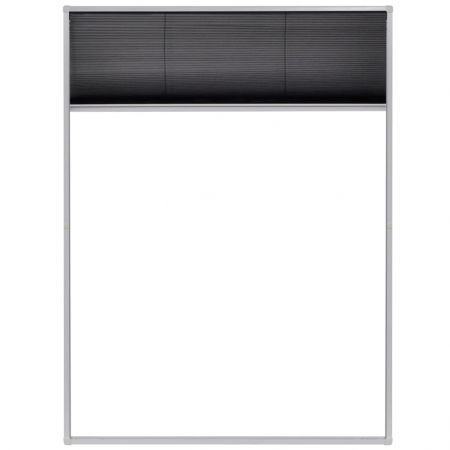 Plisse Insect Screen for Windows Aluminium 60x80 cm