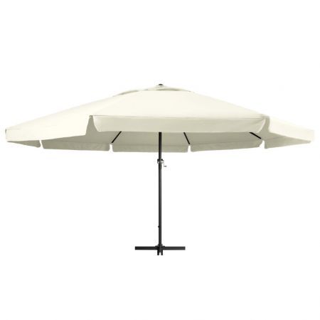 Outdoor Parasol with Aluminium Pole 600 cm Sand White