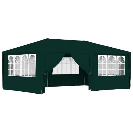 Professional Party Tent with Side Walls 4x6 m Green 90 g/m²