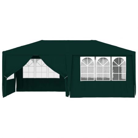 Professional Party Tent with Side Walls 4x6 m Green 90 g/m²