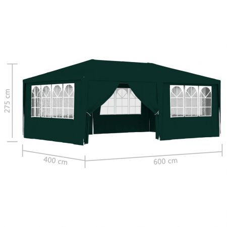 Professional Party Tent with Side Walls 4x6 m Green 90 g/m²