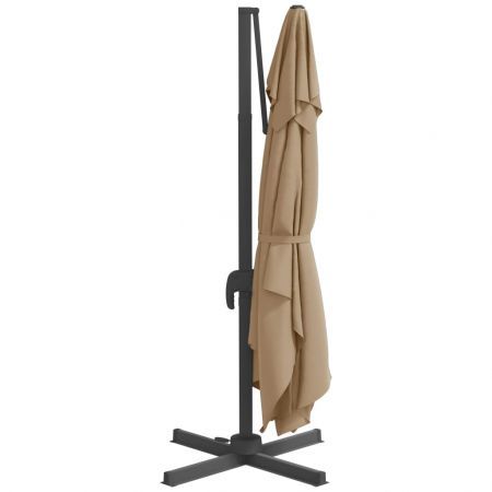 Cantilever Umbrella with Aluminium Pole Taupe 400x300 cm