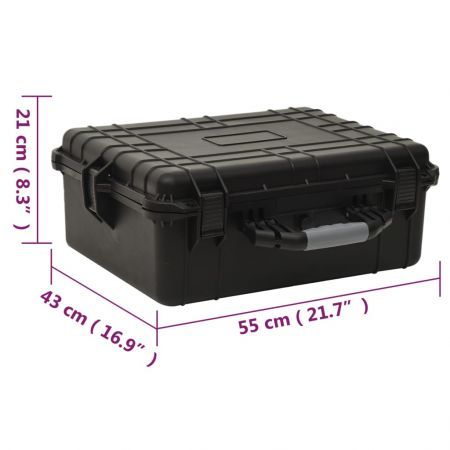 Portable Flight Case Black 55x43x21 cm PP