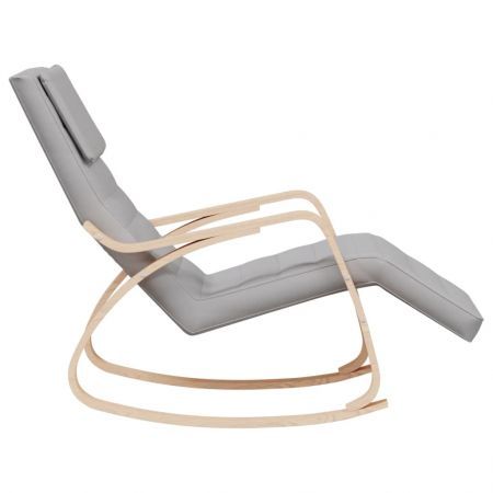 Rocking Chair Light Grey Fabric