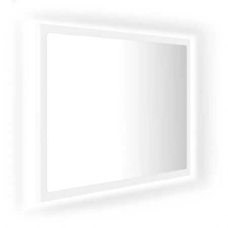 LED Bathroom Mirror White 60x8.5x37 cm Acrylic