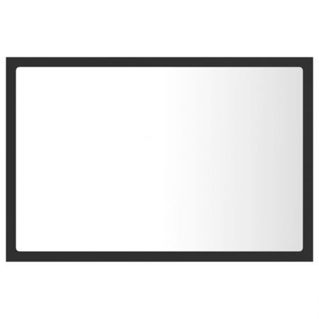 LED Bathroom Mirror Grey 60x8.5x37 cm Acrylic