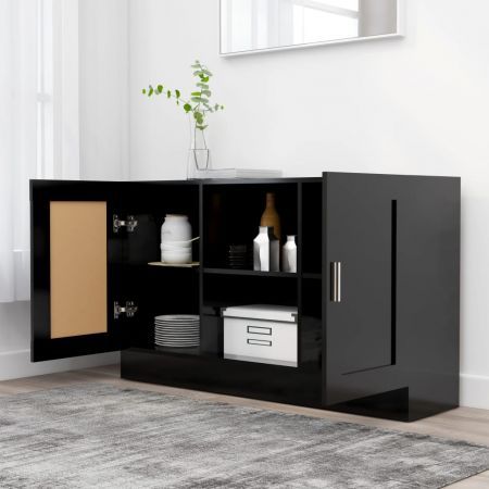 Sideboard Black 120x30.5x70 cm Engineered Wood