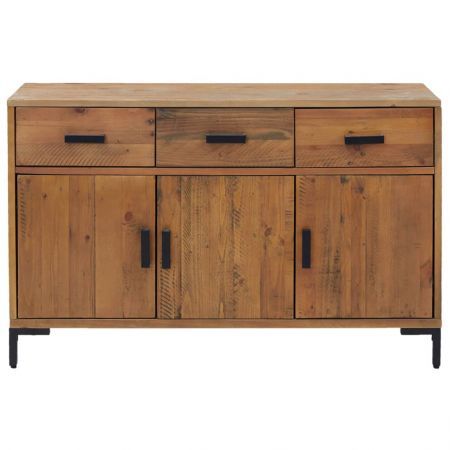 Sideboard Brown 110x35x70 cm Solid Pinewood