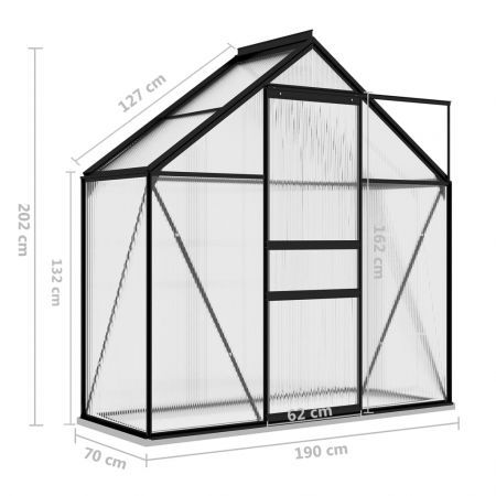 Greenhouse Anthracite Aluminium 1.33 m²