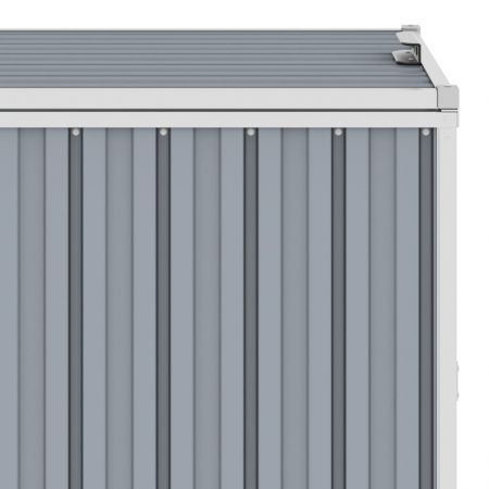 Double Garbage Bin Shed Grey 143x81x121 cm Steel