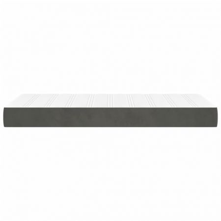 Pocket Spring Bed Mattress Dark Grey 107x203x20 cm Super Single Velvet