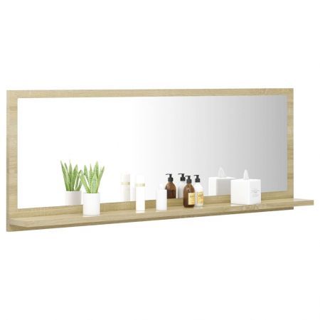 Bathroom Mirror Sonoma Oak 100x10.5x37 cm Engineered Wood