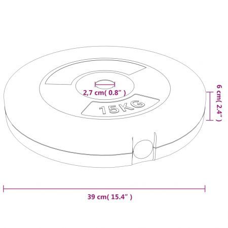 Weight Plates 2 pcs 30 kg Cement