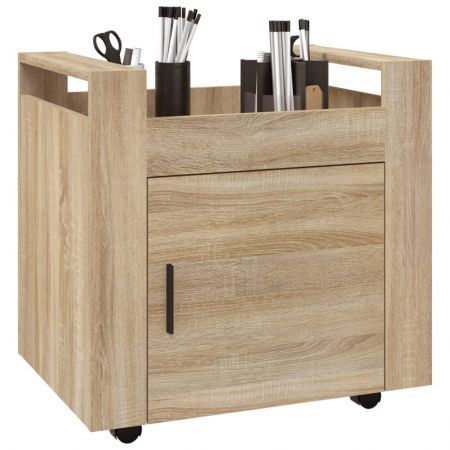 Desk Trolley Sonoma Oak 60x45x60 cm Engineered Wood