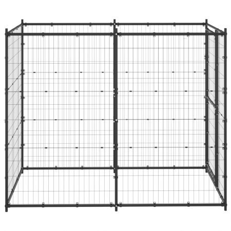 Outdoor Dog Kennel Steel 110x220x180 cm