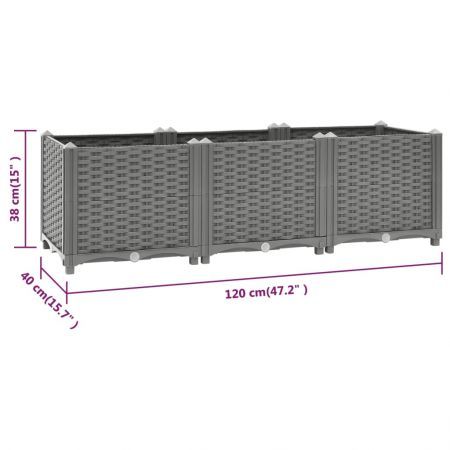 Raised Bed 120x40x38 cm Polypropylene