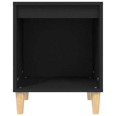 Bedside Cabinet Black 40x35x50 cm Engineered Wood