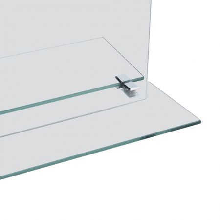 Wall Mirror with Shelf 40x60 cm Tempered Glass