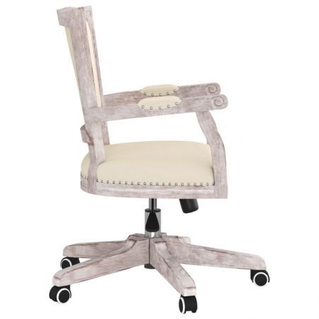 Swivel Office Chair Beige linen