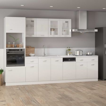 Dishwasher Panel High Gloss White 45x3x67 cm Engineered Wood