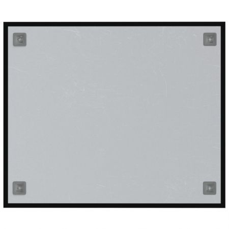 Wall-mounted Magnetic Board Black 60x50 cm Tempered Glass