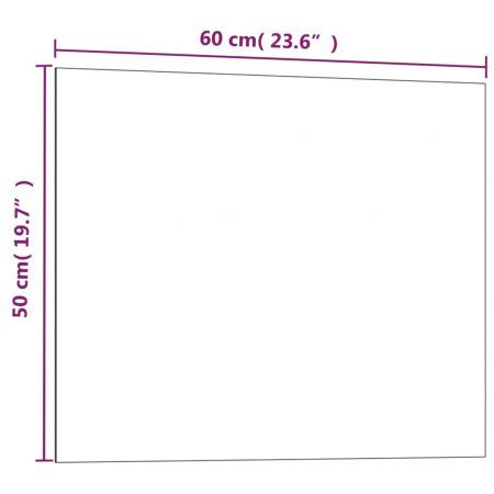 Wall-mounted Magnetic Board Black 60x50 cm Tempered Glass