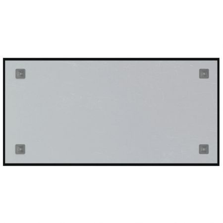 Wall-mounted Magnetic Board Black 80x40 cm Tempered Glass