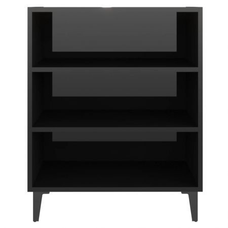 Sideboard High Gloss Black 57x35x70 cm Engineered Wood